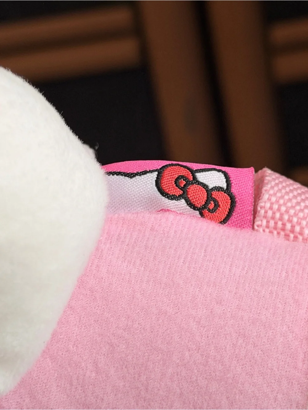 Vintage 2010 Sanrio Hello Kitty White & Pink Plush with Pom-Pom Cape 13“